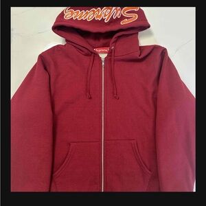 Supreme Thermal Zip Up Sweatshirt ‘Cardinal’